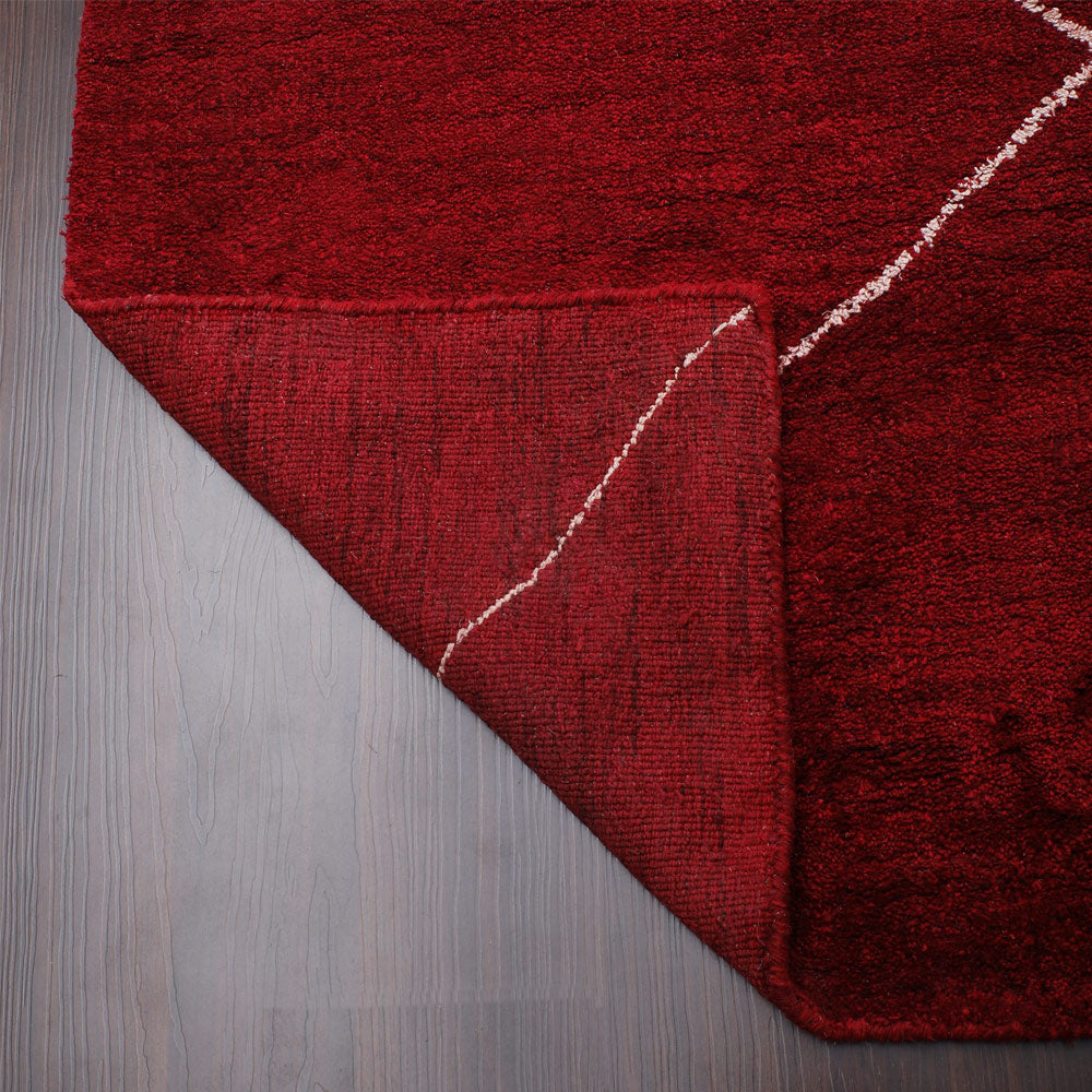 Hand Knotted Chevron Wool Area Rug - Soft & Durable for Living Room, Bedroom, or Office Decor