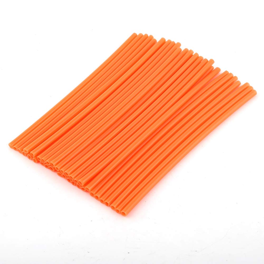 36 Pcs Orange Bike Spoke Covers - 17cm Wheel Rim Protectors for Dirt Bikes, Bicycles, Wheelchairs & Motorcycles | Durable Spoke Skins for Off-Roading, Commuting & Mobility Assistance