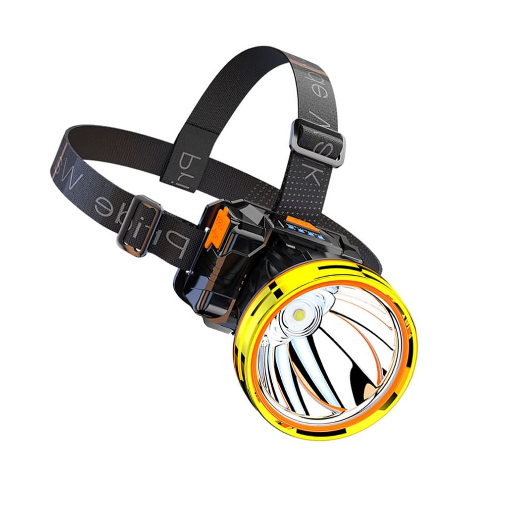 TONPOP Rechargeable LED Headlamp - 1000 Lumen Bright Headlight for Outdoor Camping, Hiking, Fishing & Mining - Waterproof Head Mounted Flashlight with Long Battery Life (White Light) - Perfect for Night Adventures and Emergency Situations