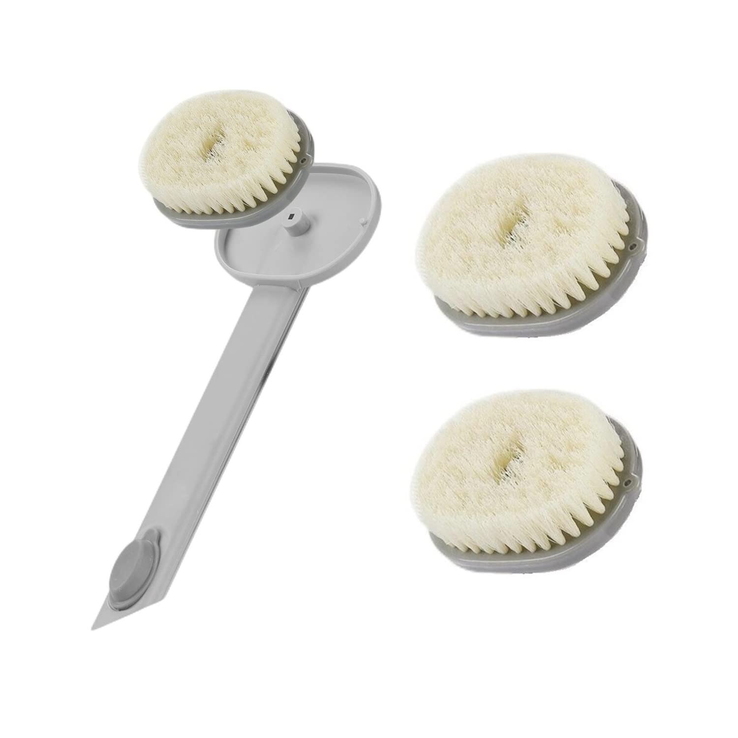 2023 New Long Handle Bath Massage Cleaning Brush with Non-Porous Sticky Hook - Detachable Back Scrubber, Exfoliating Shower Brush for Deep Cleansing & Skin Care | Perfect for Home Spa, Body Wash & Relaxing Bath Time