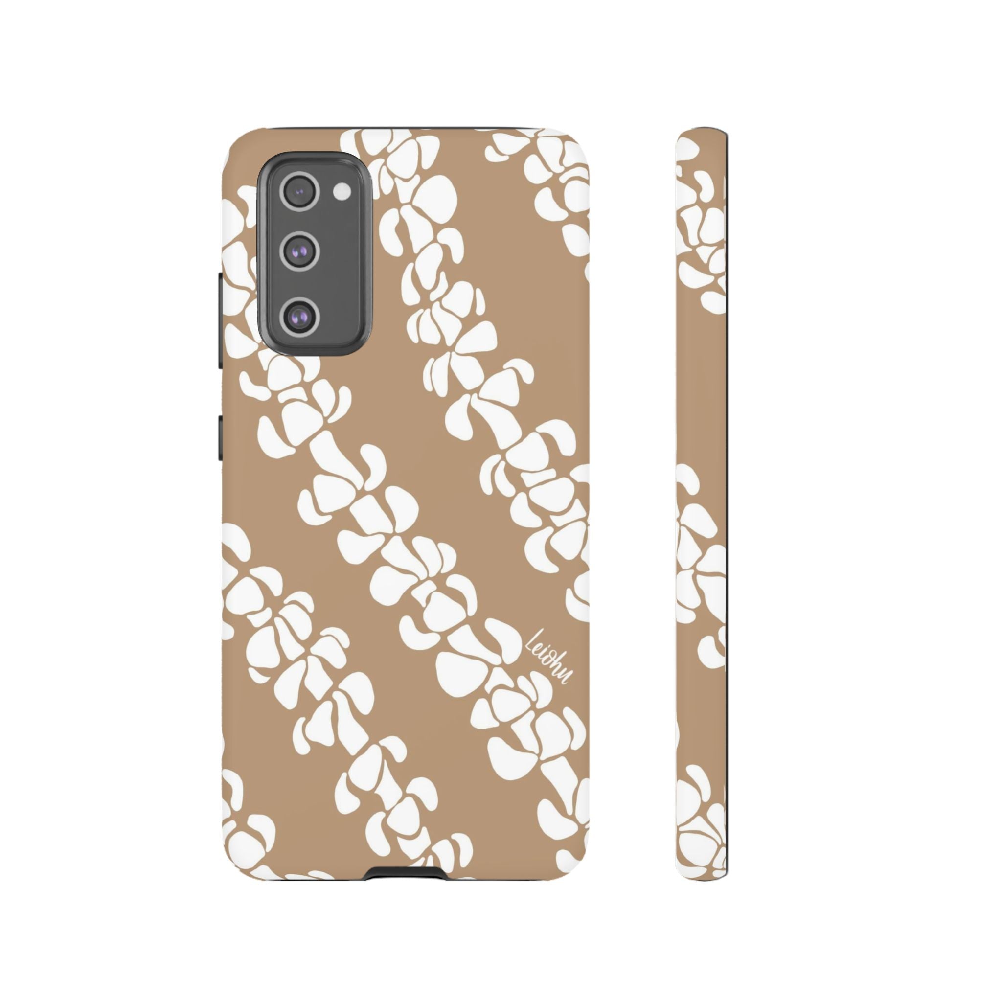 Premium Puakenikeni Tan Leather Case for Samsung Galaxy - Durable Protection with Stylish Design for Everyday Use