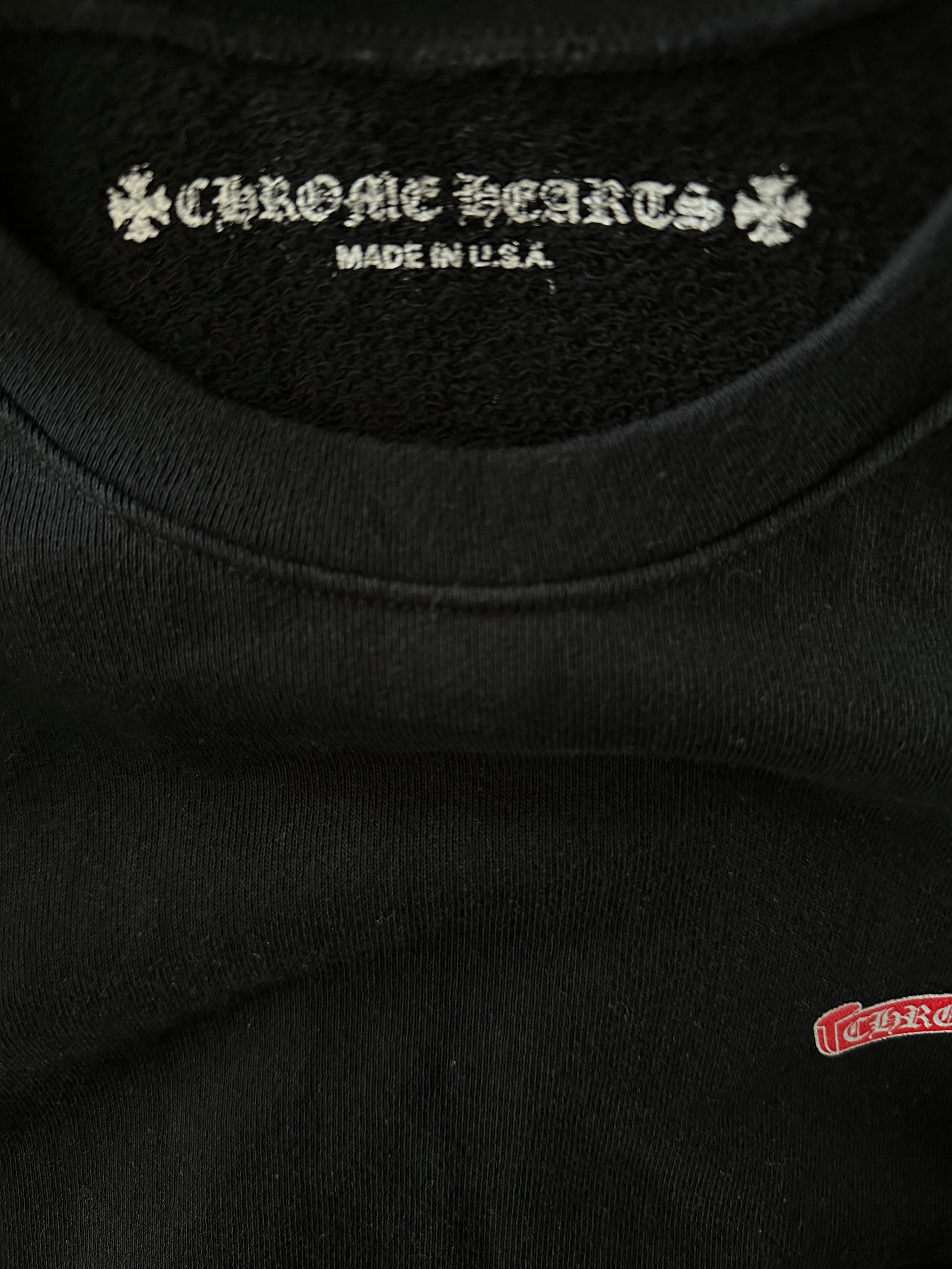 Chrome Hearts Black Matty Boy Stay Fast Sweater for Men - Luxury Gothic Streetwear Pullover - Perfect for Casual Outfits, Concerts, and Night Out