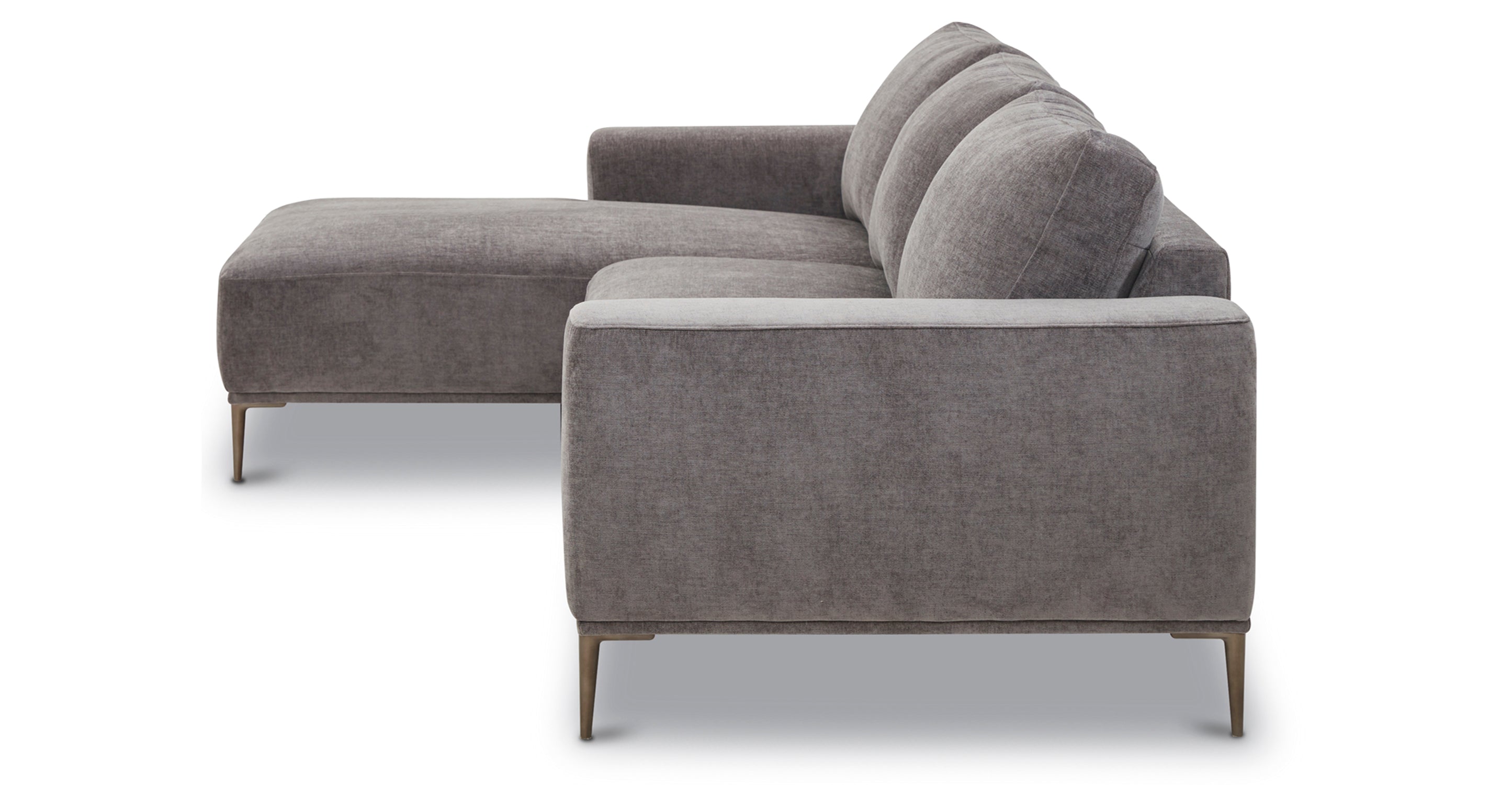 Rue Left Facing Sectional Sofa - Modern L-Shaped Couch with Reversible Chaise for Living Room, Family Room & Apartment | Comfortable Fabric Upholstery, Sturdy Frame | Perfect for Small Spaces & Home Theater Setup