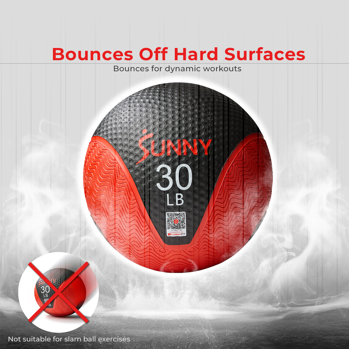 30 LB Medicine Ball for Strength Training, CrossFit, and Home Gym Workouts - Heavy Duty Weighted Exercise Ball for Fitness, Core Workouts, and Functional Training