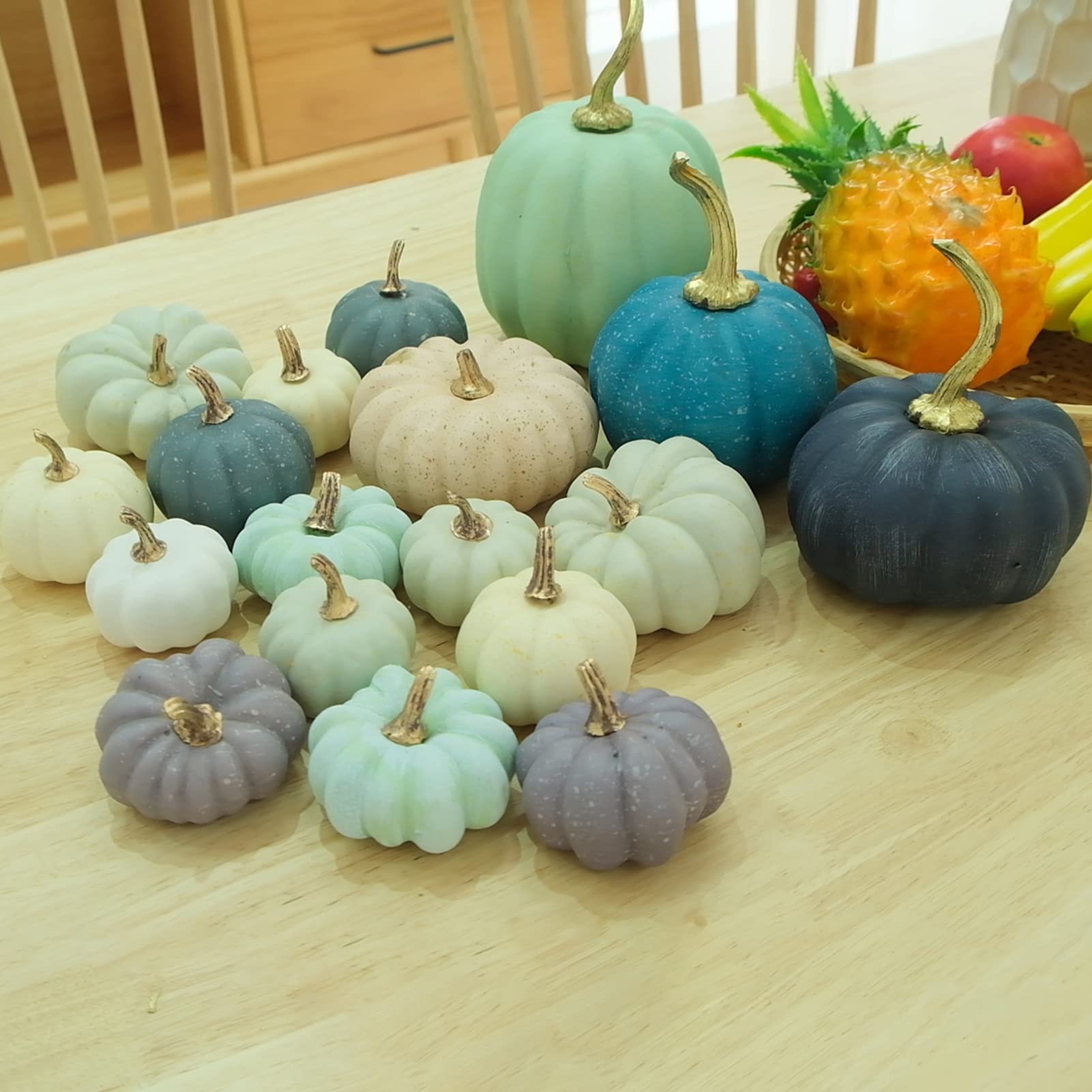 18Pcs Fake Foam Pumpkins - Fall Decor for Home, Wedding & Halloween
