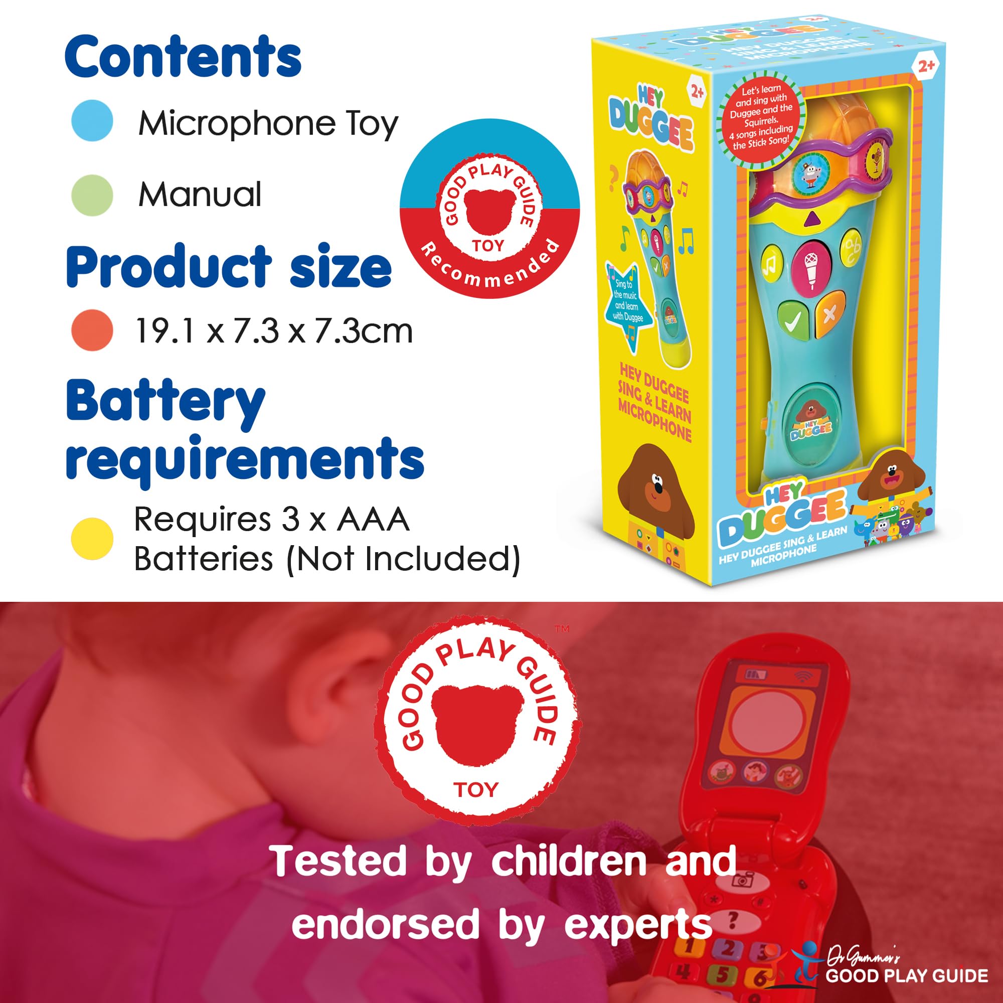 HD23 Kids Toy Microphone with Bluetooth & LED Lights - Wireless Singing Microphone for Children, Perfect for Karaoke, Birthday Parties & Family Gatherings