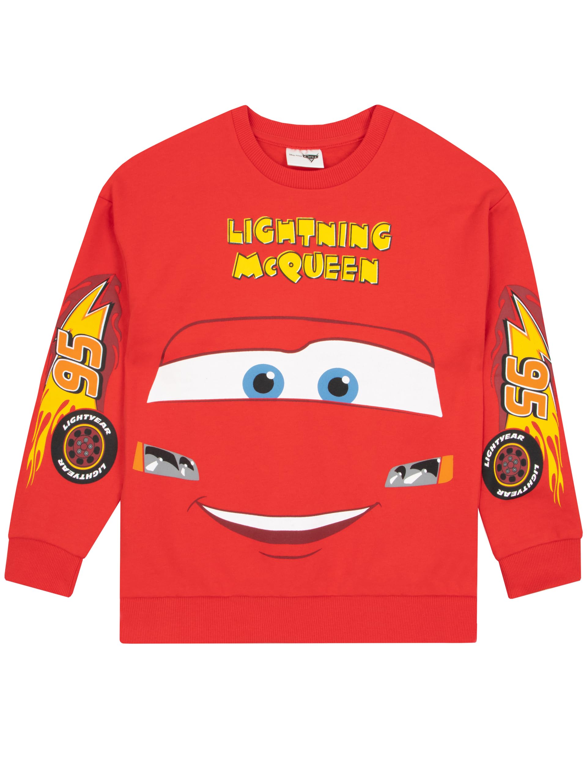 Disney Cars Lightning McQueen Boys' Sweater - Cute Cartoon Character Pullover for Kids (Sizes 2T-8) - Perfect for Birthday Gifts, Christmas & Daily Wear