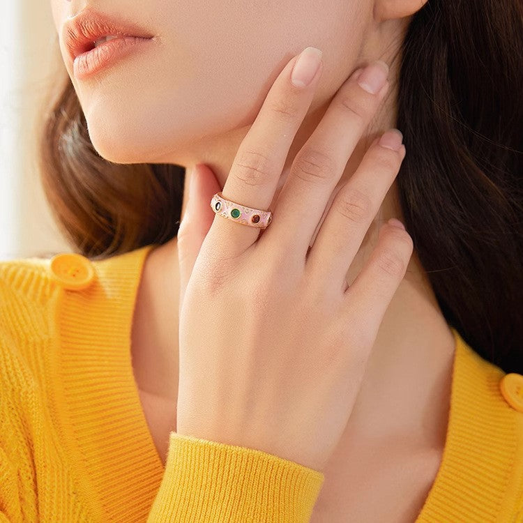 Evil Eye Bohemian Enamel Thumb Ring for Women | Turkish Nazar Boncuk Protection Jewelry | Handmade Silver Plated Statement Ring for Good Luck, Spiritual Protection & Fashion Accessories | Perfect for Boho Chic, Festival & Everyday Wear