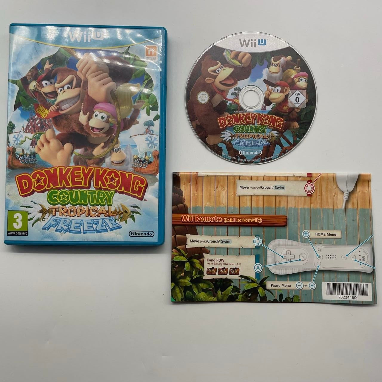 Donkey Kong Country Tropical Freeze - Nintendo Wii U Game with Manual (PAL Version) | Action-Adventure Platformer for Family Game Night & Retro Gaming Enthusiasts