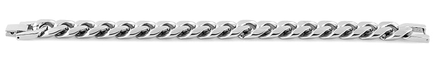 Stainless Steel Flat Curb Link Bracelet for Women & Men - Durable Fashion Jewelry for Everyday Wear, Gifts & Special Occasions