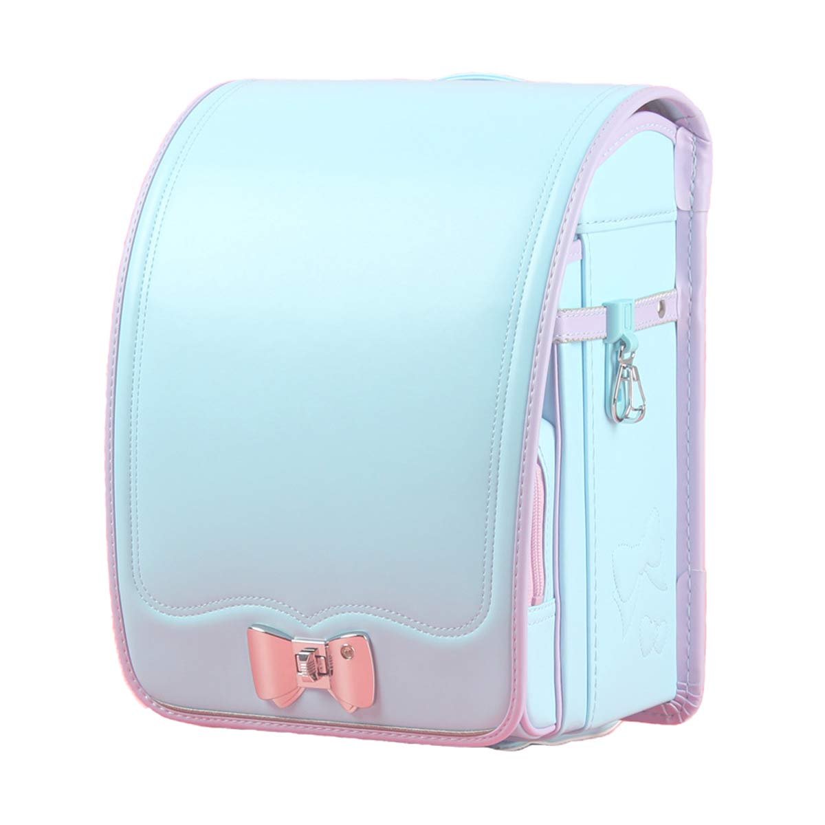 Japanese Randoseru Backpack for Boys & Girls - Lightweight PU Leather School Bag with Semi-Automatic Closure - Perfect for Elementary Students, Daily Commute & Travel