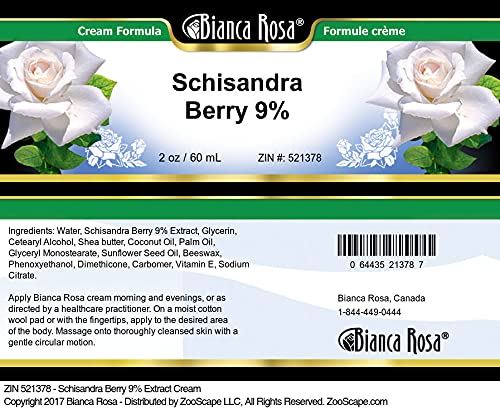 Premium Schisandra Berry 9% Anti-Aging Face Cream - 2 oz (ZIN: 521378) - Hydrating & Brightening Skincare for Dry, Dull Skin - Day & Night Moisturizer