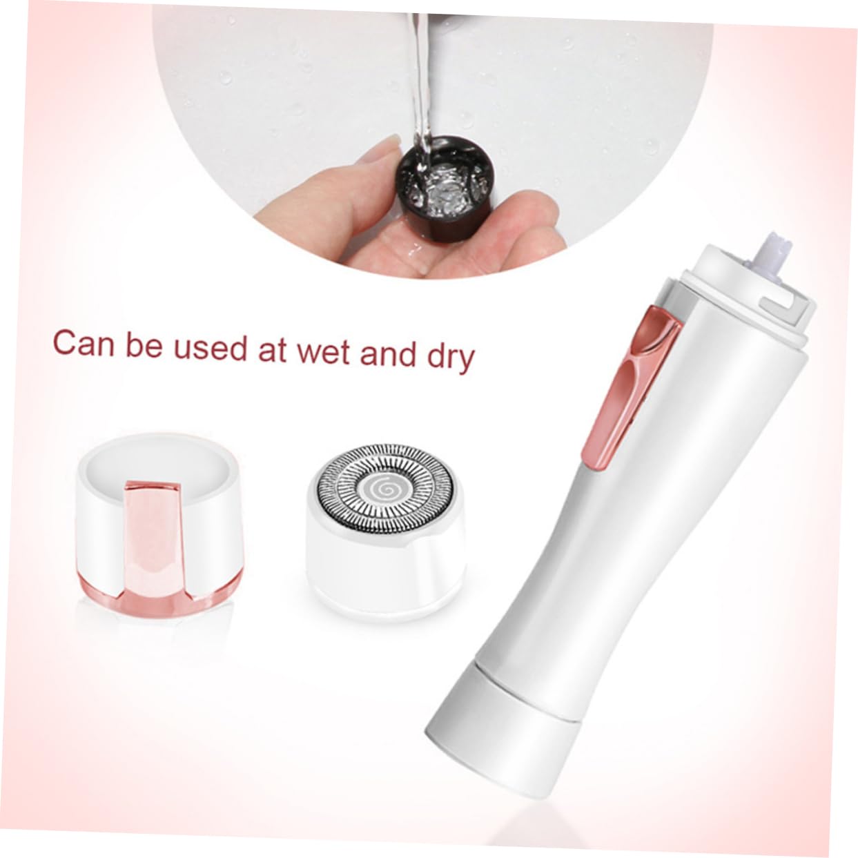 Electric Facial Epilator & Bikini Trimmer for Women - Rechargeable Dermaplane Razor, Ladies Shaver for Face & Body Hair Removal - Smooth Skin at Home or Travel - White