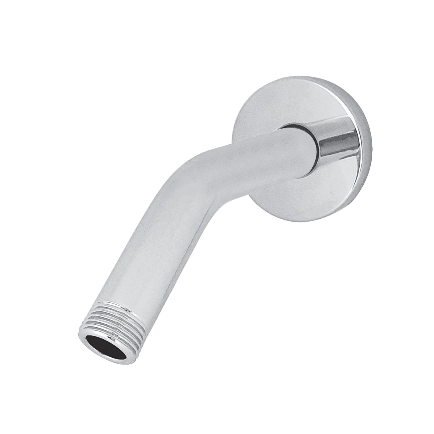 AquaElements K151K1 6 Inch Adjustable Shower Arm with Round Flange - Polished Chrome Finish for Bathroom Shower Installation & Modern Home Decor
