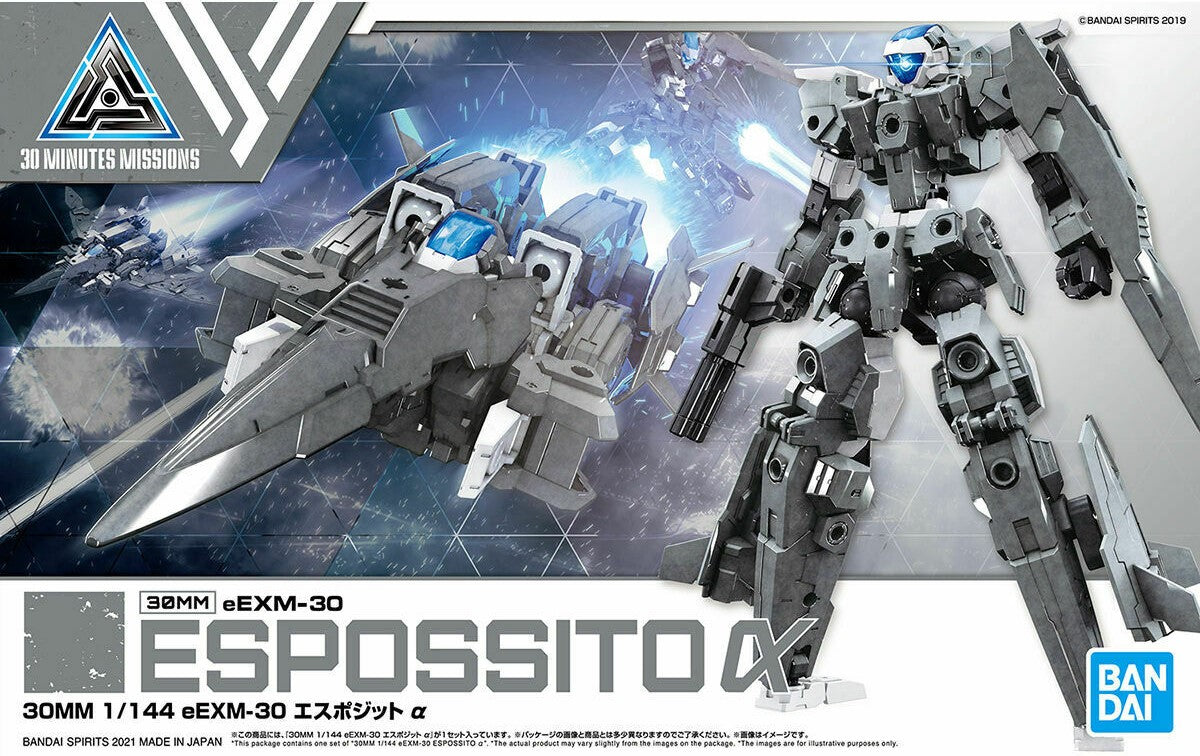 Bandai 30 Minutes Missions 30MM #41 1/144 eEXM 30 Esposito Alpha Model Kit - Fast Build Mecha Model for Collectors & Hobbyists - Perfect for Display, Customization & Sci-Fi Dioramas