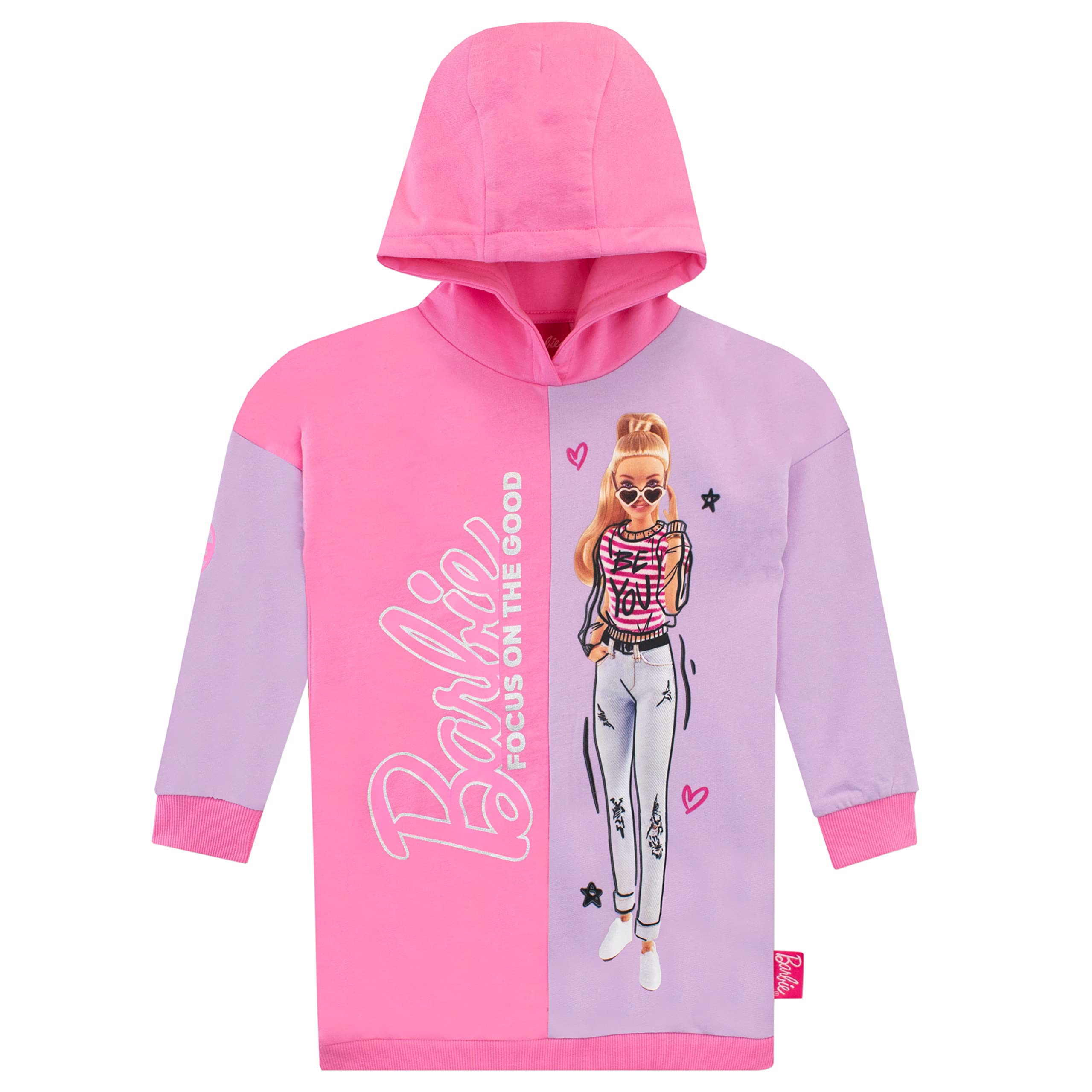 Barbie Hooded Robe for Girls - Soft & Cozy Kids Bathrobe - Perfect for Playtime, Sleepovers & Relaxing at Home
