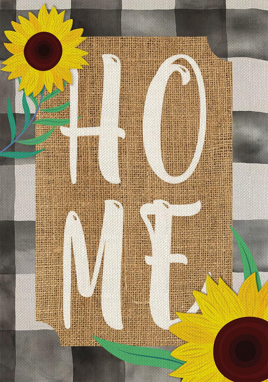 Briarwood Lane Farmhouse Summer Burlap House Flag - Rustic Outdoor Decor for Porch, Garden & Seasonal Home Decoration