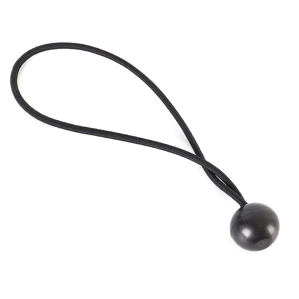 XSTRAP STANDARD 28-Piece 9-Inch Heavy Duty Ball Bungee Cords - Black Elastic Tie Down Balls for Canopy, Tarp, Tent, Straps & Wires | Secure Outdoor Gear, Camping Equipment & Cargo Fastening