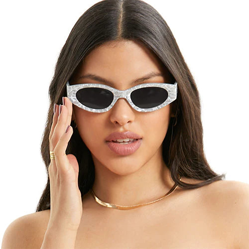 Kat x Money Moves Silver Prescription Glasses - Trendy Eyewear for Fashion & Reading | Perfect for Work, School & Everyday Style