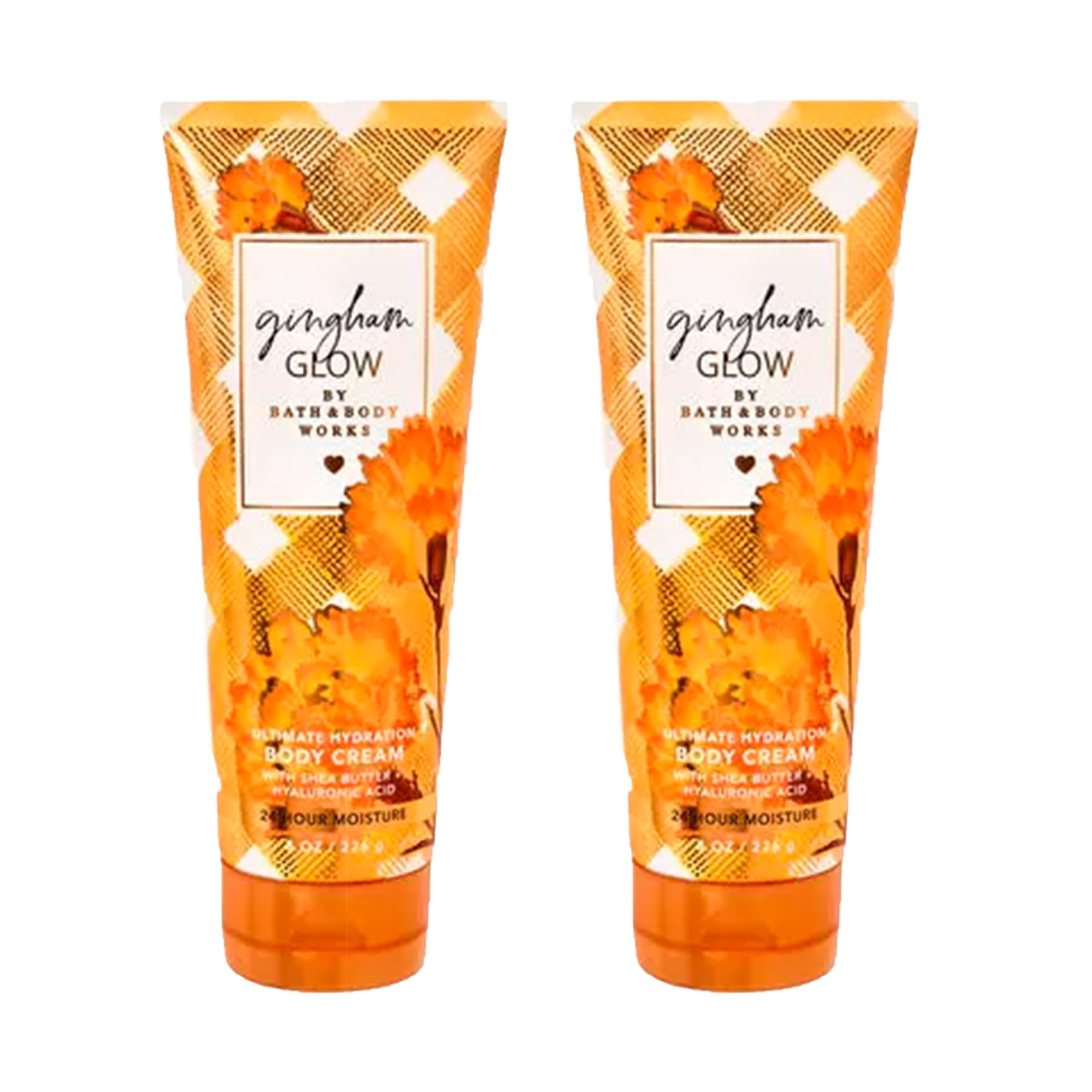 Gingham Glow Ultimate Hydration Body Cream 8oz (2-Pack) - Deep Moisturizing Lotion for Dry Skin, Fragrant Body Butter for Women & Men - Perfect for Daily Skincare Routine & Gift Giving