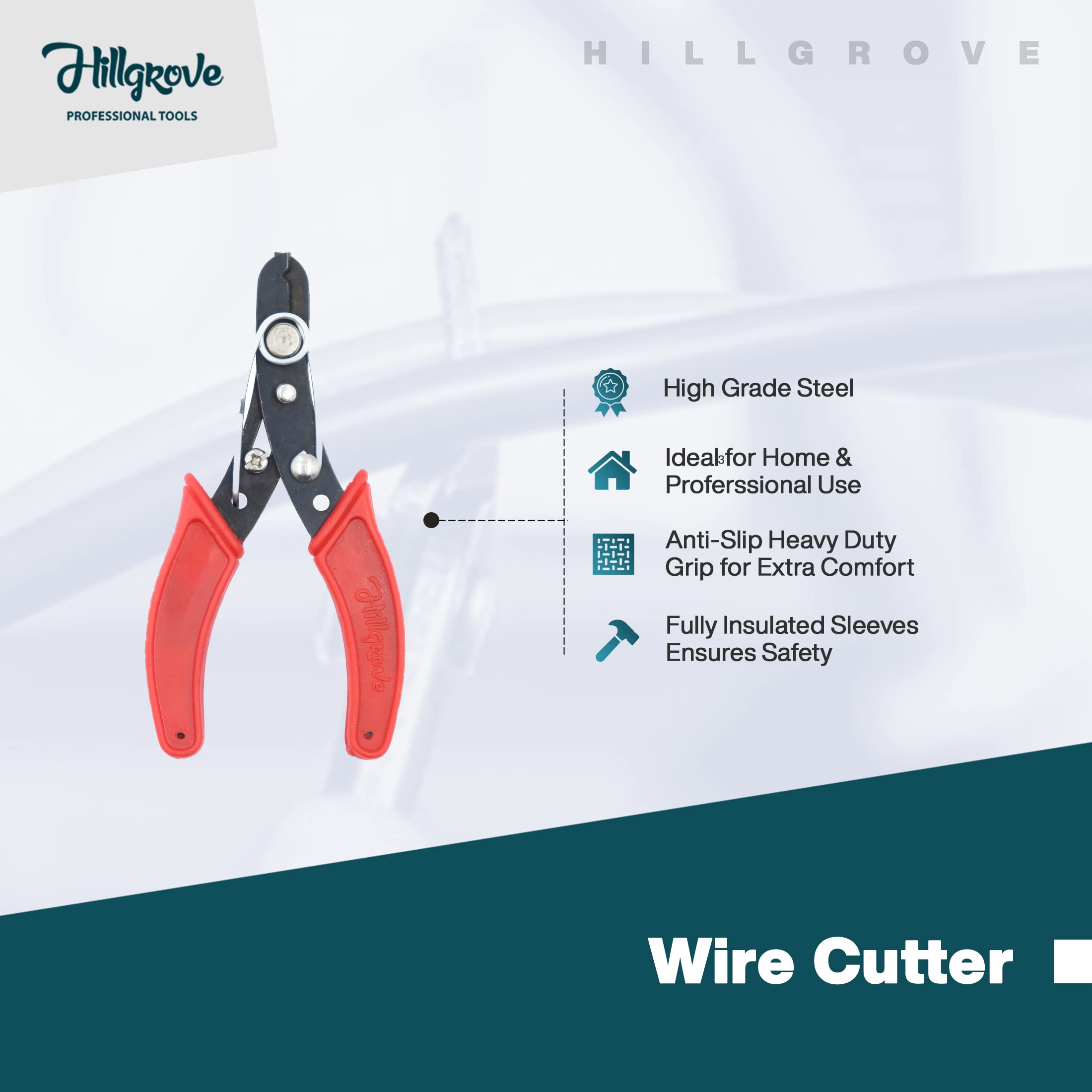 Hillgrove HGCM209M1 Non-Contact Voltage Tester with Built-in Wire Cutter - Detect Live Wires Safely for Home Electrical Repairs & DIY Projects
