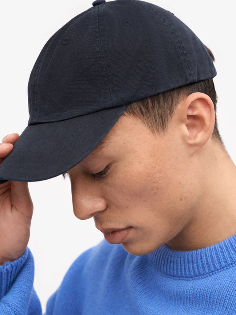 Colorful Standard Navy Blue Organic Cotton Cap - Eco-Friendly & Comfortable for Outdoor Activities, Travel & Casual Wear