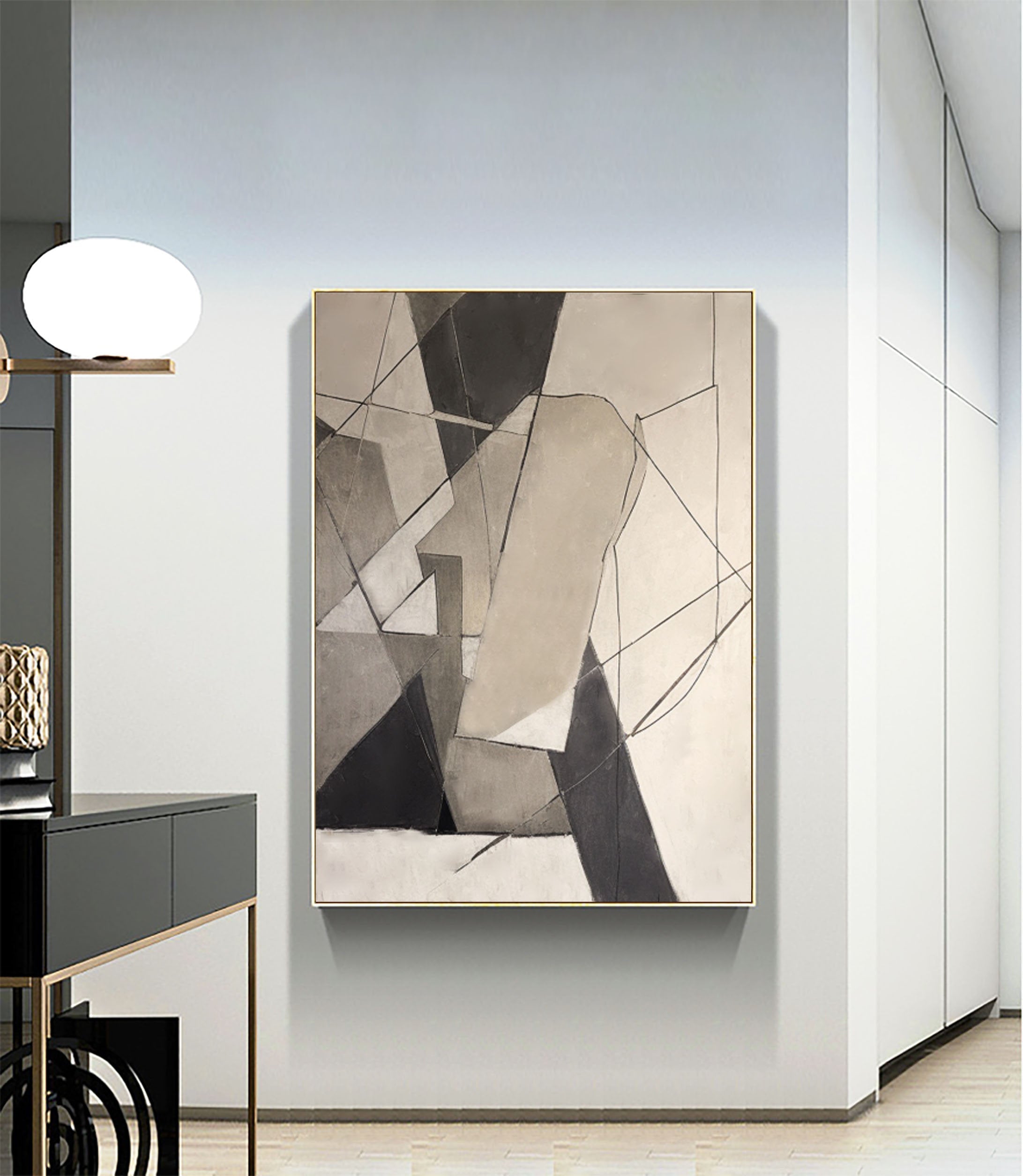Beige & Brown Abstract Wall Art Print #BB031 - Modern Home Decor for Living Room, Bedroom & Office