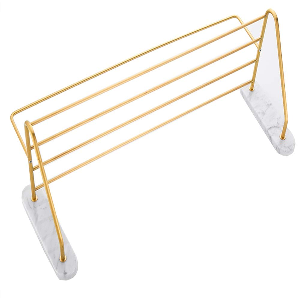 Nordic Style Marble Bathroom Towel Rack - Rustproof & Easy to Install - Perfect for Modern Bathrooms, Spas, and Luxury Home Decor (Size: Standard)