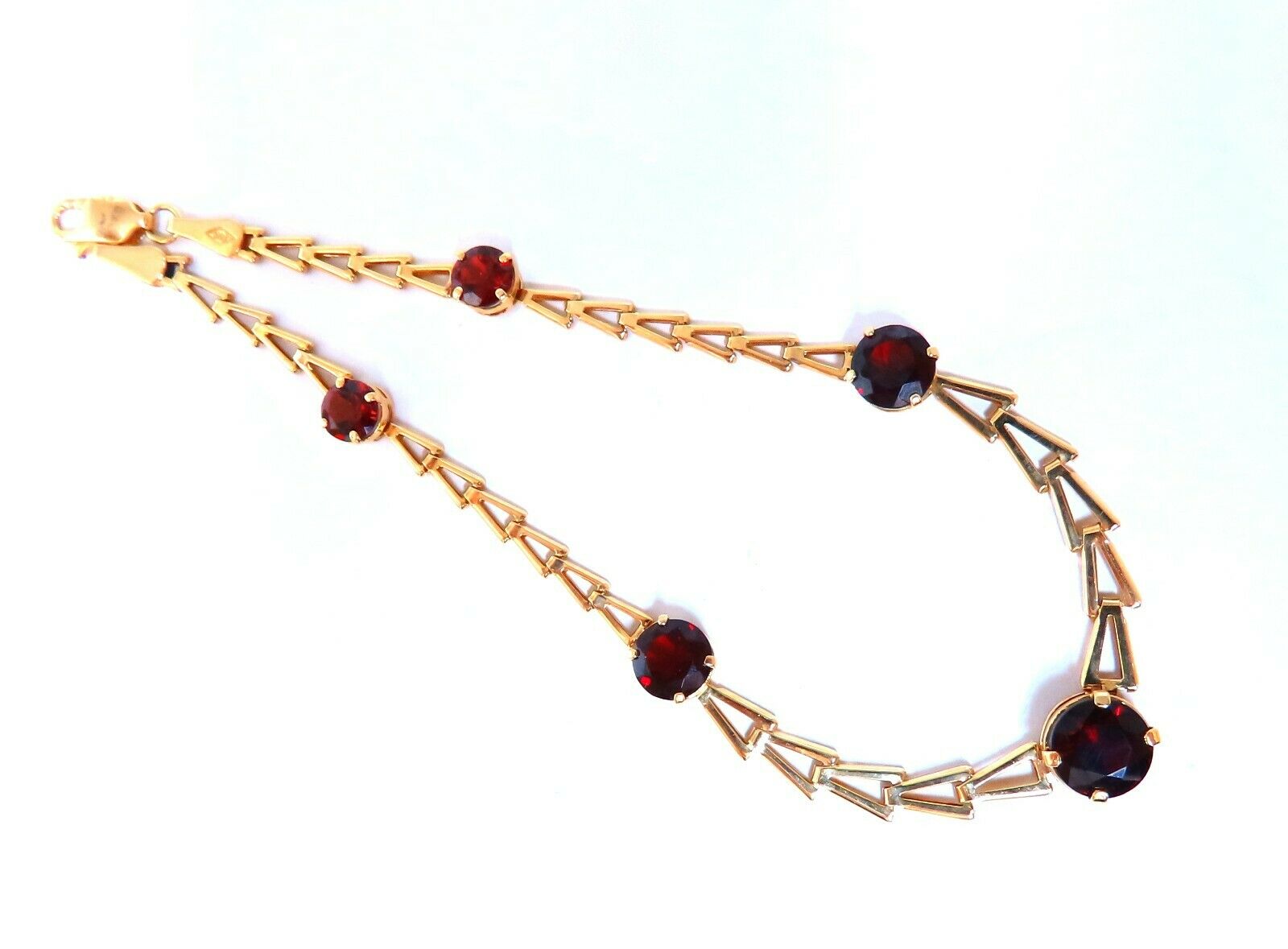 3.50 Carat Natural Garnet Bracelet in 14K Gold - Elegant Jewelry for Women, Perfect Gift for Birthday, Anniversary & Special Occasions