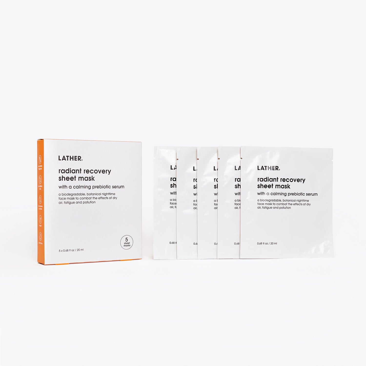 Radiant Recovery Sheet Masks 5 Pack - Hydrating & Brightening Facial Treatment for Glowing Skin | Perfect for Spa Night, Travel & Self-Care Routine