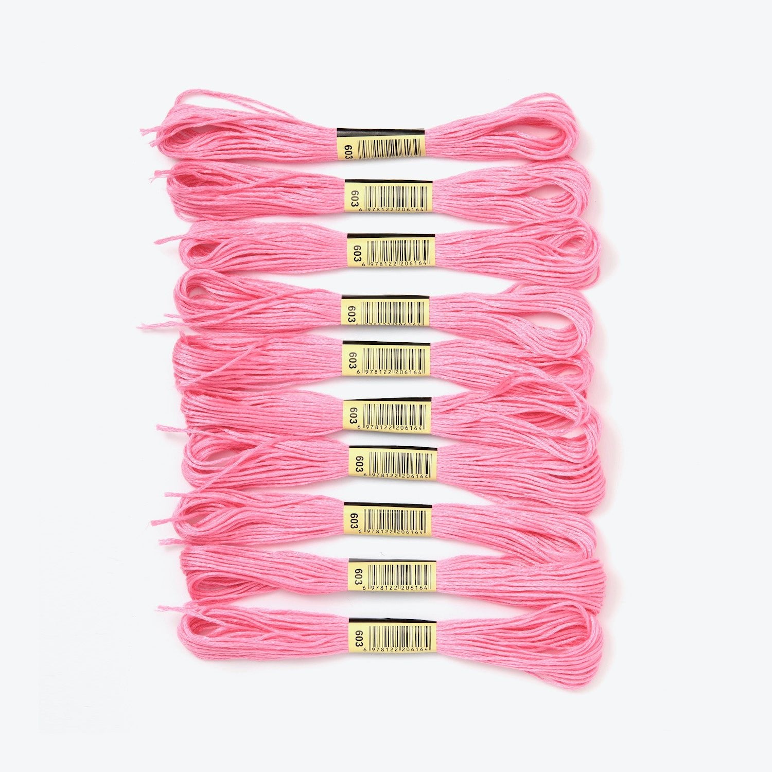 Premium Pink Embroidery Thread Floss 603 - 100% Cotton Handcrafting Supplies for Cross Stitch, Needlework & DIY Projects - Perfect for Embroidery Kits, Sewing & Fabric Arts