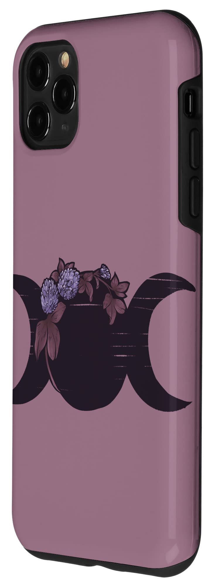 iPhone 11 Pro Max Case - Triple Moon Purple Bloom Green Witch Design | Moody Moonchild Aesthetic | Protective Phone Cover for Women & Teens | Perfect for Halloween, Festivals & Boho Style Outfits