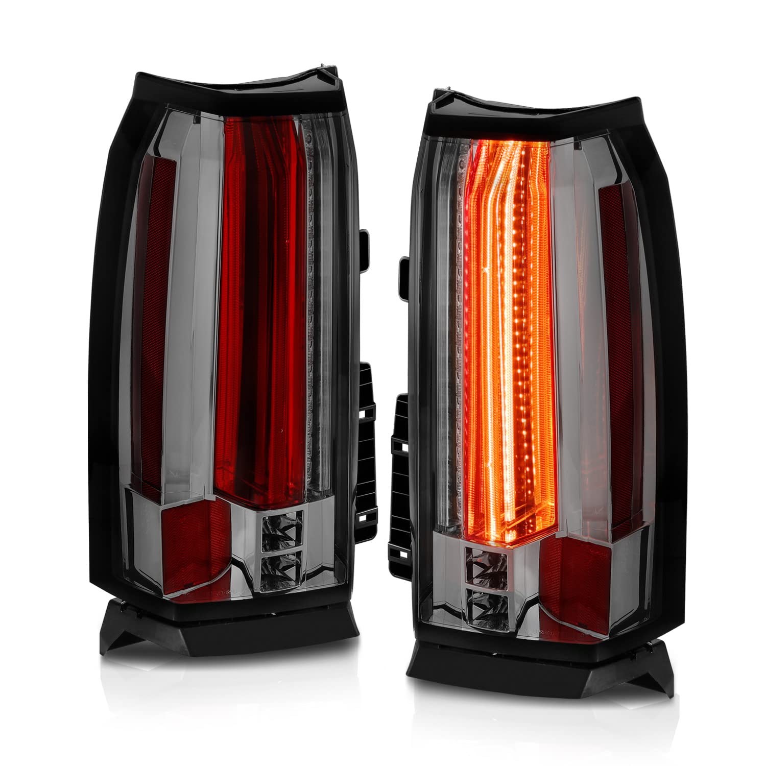 AmeriLite Smoke Intense LED Parking Light Bar - LED Brake & Reverse Tail Lights for 2015-2020 Chevy Suburban Tahoe SUV - Durable Off-Road Lighting for Night Driving & Adventure