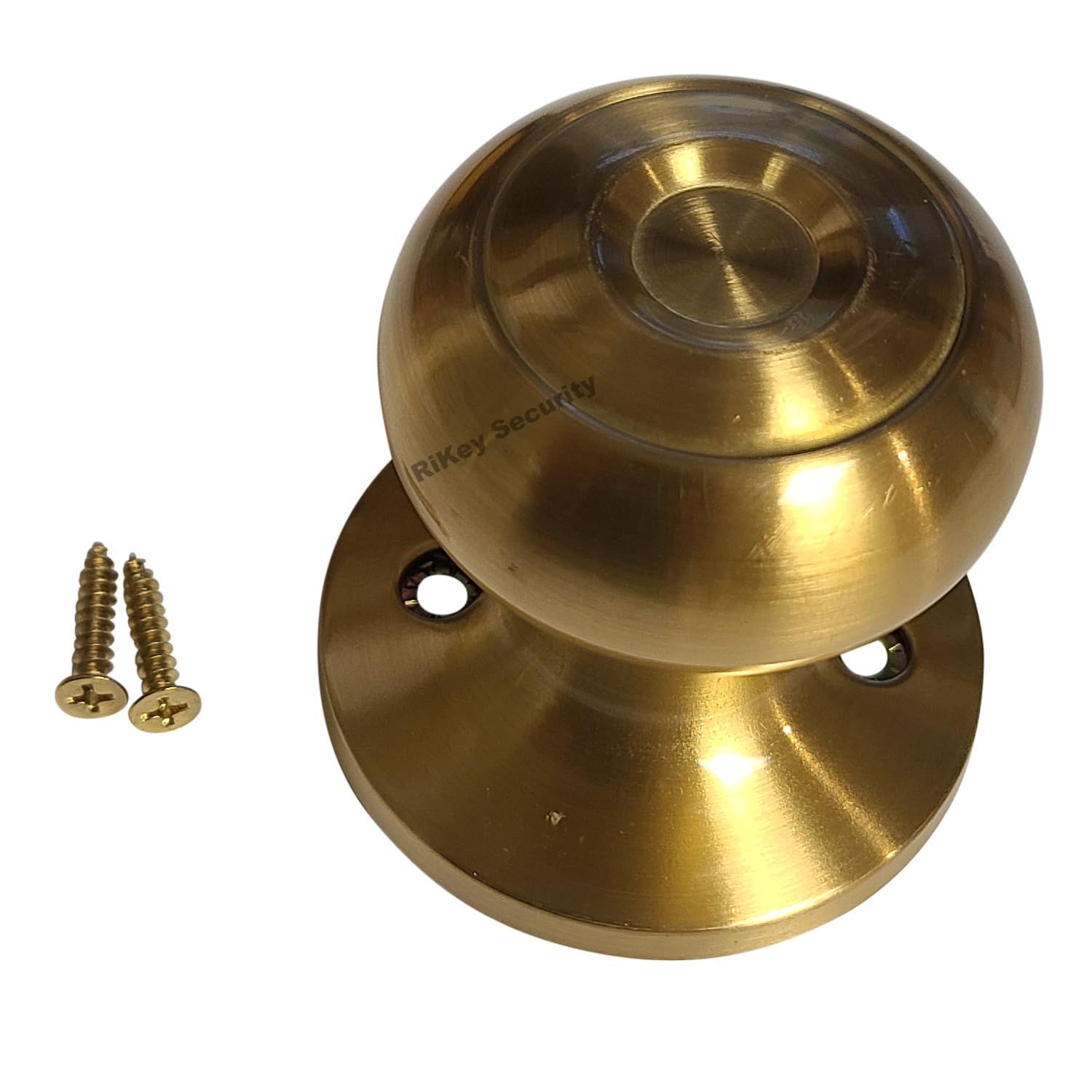 Dummy Door Knob for Interior & Closet Doors - Satin Brass Finish, No Locking Mechanism | Perfect for Bedrooms, Bathrooms & Hallways