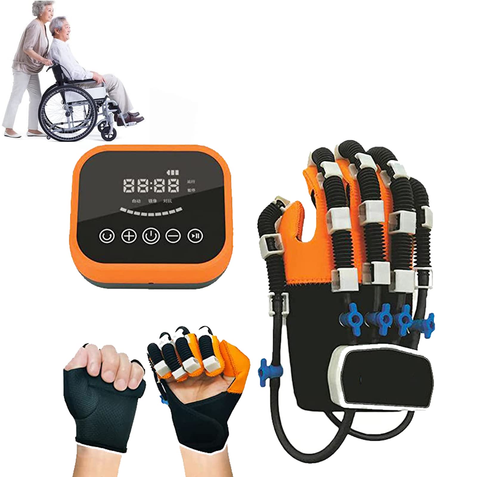 Electric Pneumatic Finger Rehabilitation Gloves - Hand Massager & Function Training Equipment for Stroke, Arthritis & Hand Dysfunction Patients (Right Hand) - Improve Grip Strength & Mobility for Daily Activities