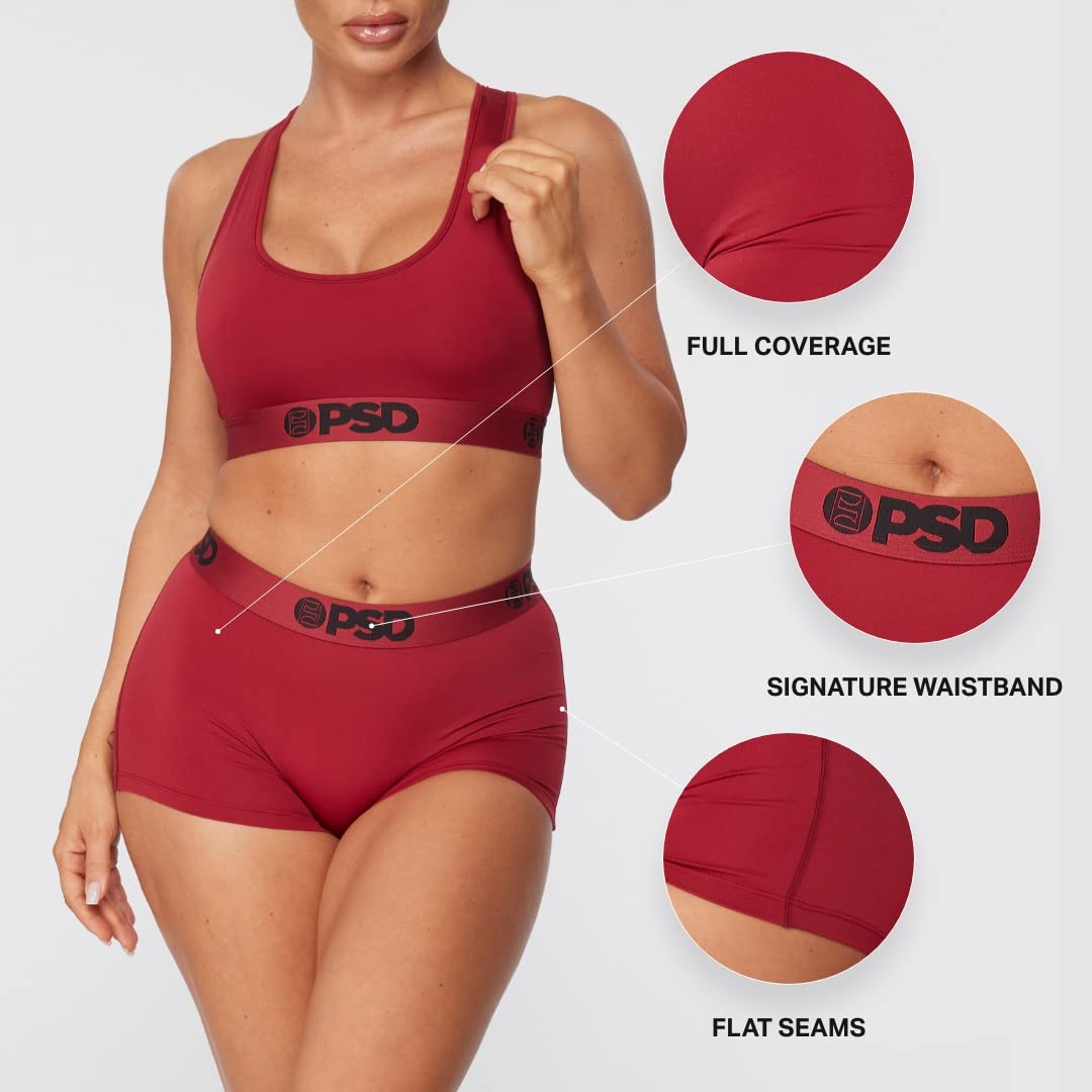 PSD Women's Trojan Boy Shorts - Full Coverage Cotton Underwear for Women - Comfortable Stretch Panties - Perfect for Yoga, Sleep & Everyday Wear
