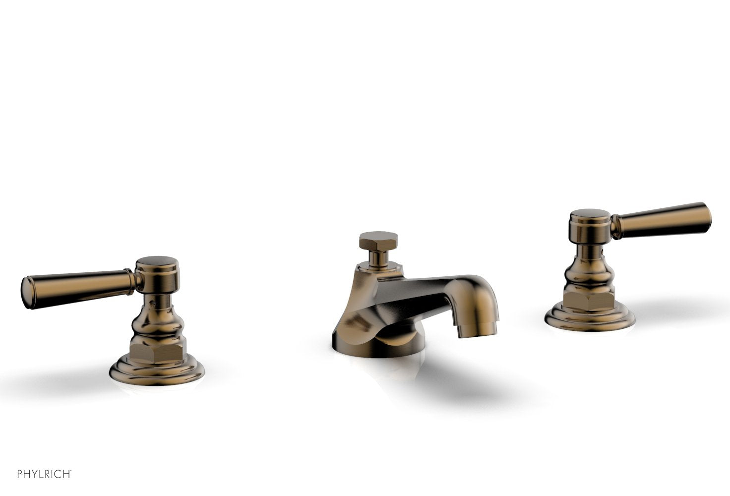 HEX TRADITIONAL 8-Inch Widespread Bathroom Faucet Lever Handles - Brushed Nickel Finish - Compatible with Most Standard Faucets - Perfect for Bathroom Vanity Sink Renovation and Modern Home Upgrade