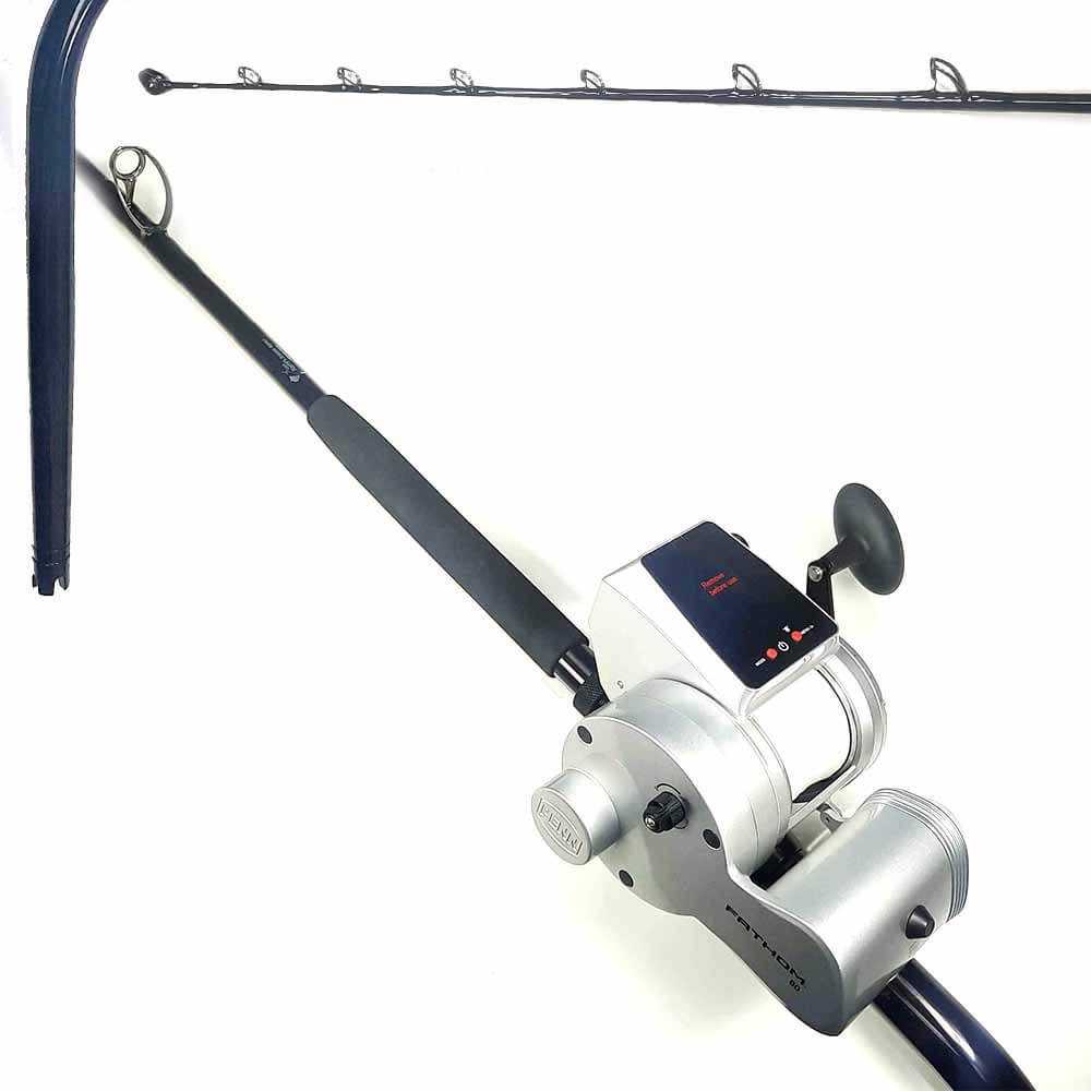 Penn Fathom 80 Electric Fishing Reel with Capt. Harry's Sword 50 Rod Deep Drop Combo - Saltwater Offshore Fishing Gear for Tuna, Grouper & Swordfish