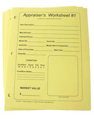 Professional Appraiser's Worksheet - Essential Tool for Real Estate, Jewelry & Antique Valuation | Perfect for Homeowners, Collectors & Appraisers