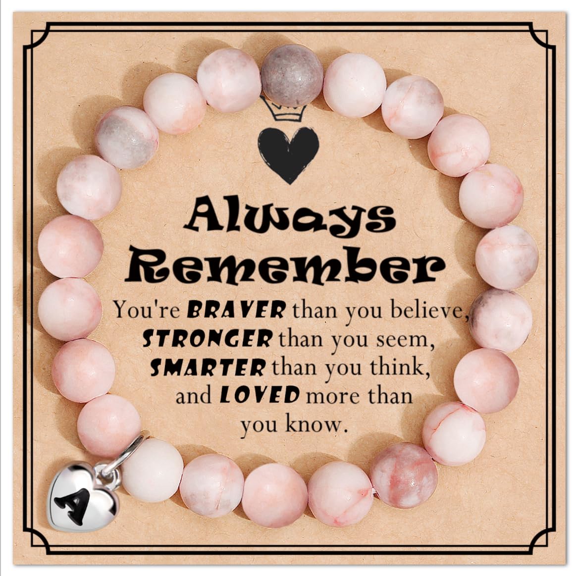 Jewelry & Card Bracelets for Women & Teen Girls - Beaded Inspirational Heart Bracelets, Perfect Easter Birthday Gifts for Daughter, Niece, Sister, Best Friend - Ideal for Daily Wear, Special Occasions & Thoughtful Surprises