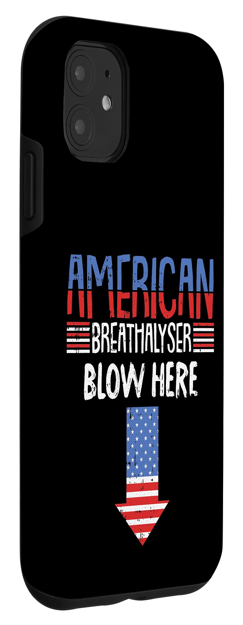 iPhone 11 Case with Breathalyzer - Funny Patriotic American Flag Design for 4th of July | Perfect for Parties, Festivals & Patriotic Events