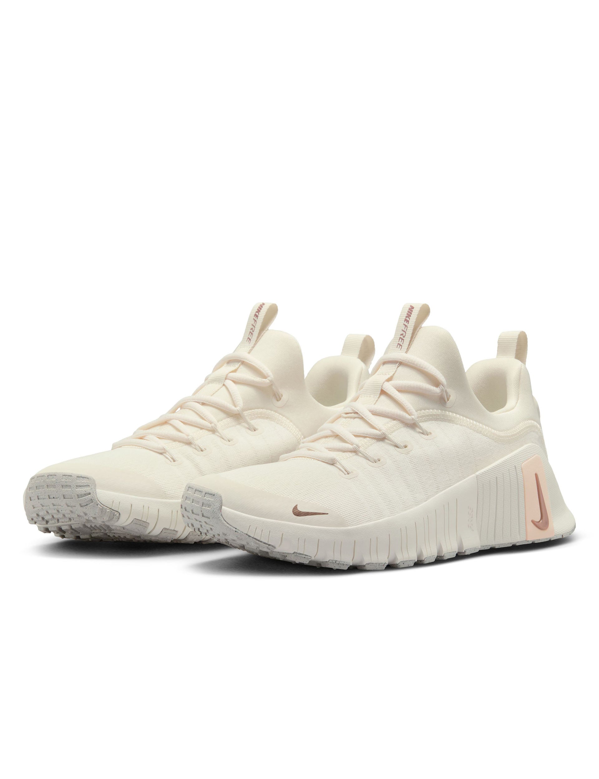 Nike Free Metcon 6 Training Shoes - Pale Ivory/Guava Ice/Sail/Metallic Red Bronze | CrossFit, Gym & Weightlifting Workouts for Men & Women