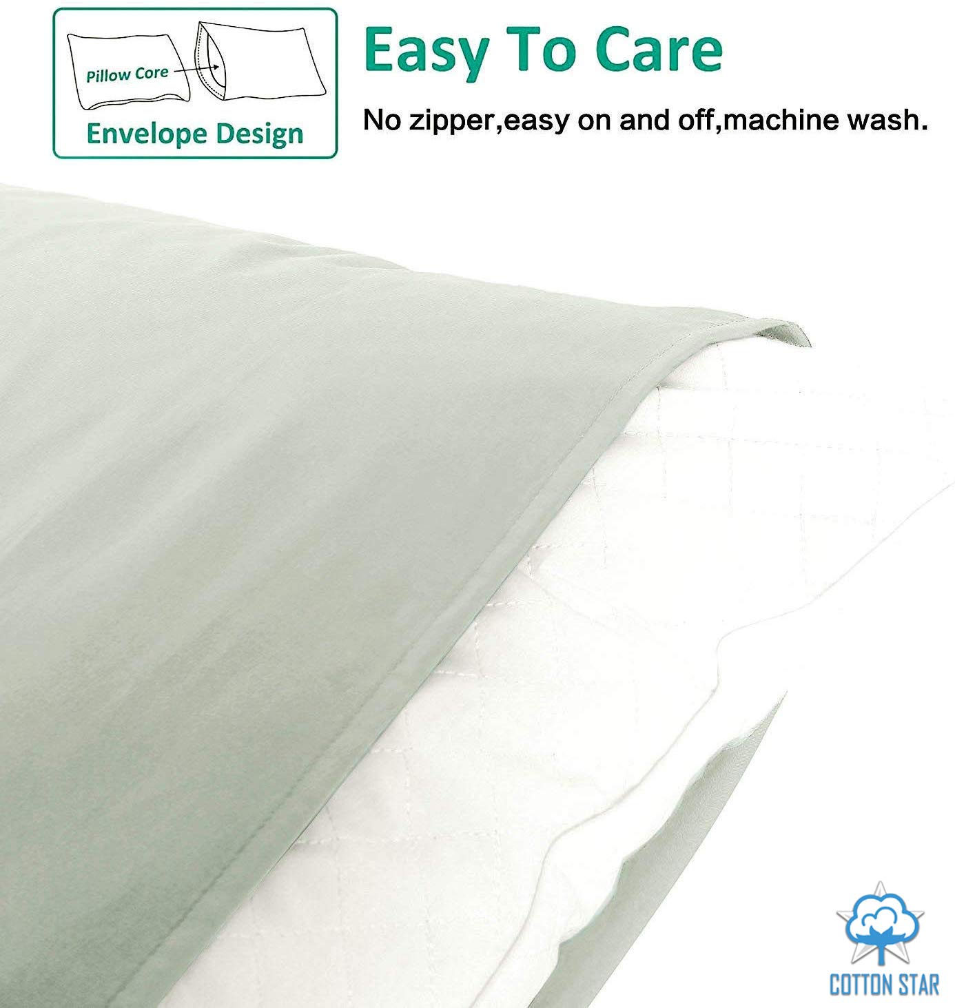 Premium 100% Organic Cotton 600 Thread Count Pillowcases - Queen Size 20