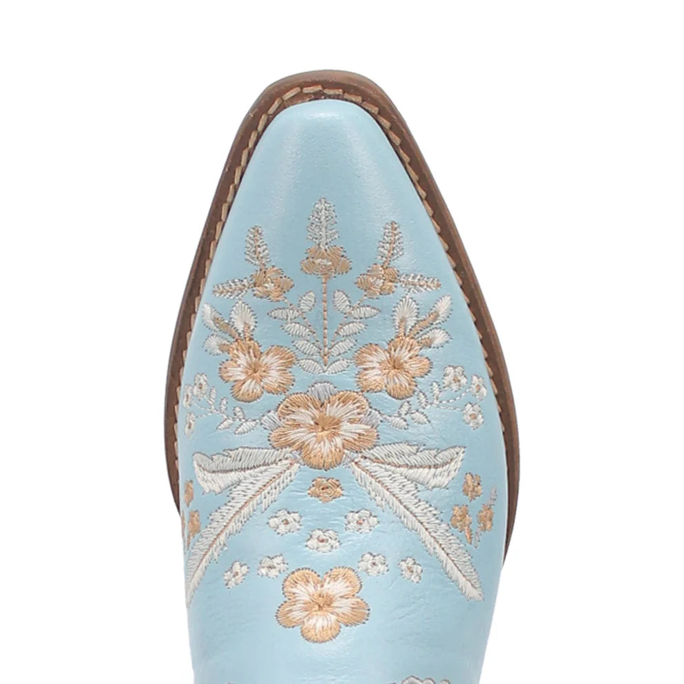 Wildflower Lad Mule with Embroidered Blue Design - Comfortable Slip-On Shoes for Men, Casual & Outdoor Wear