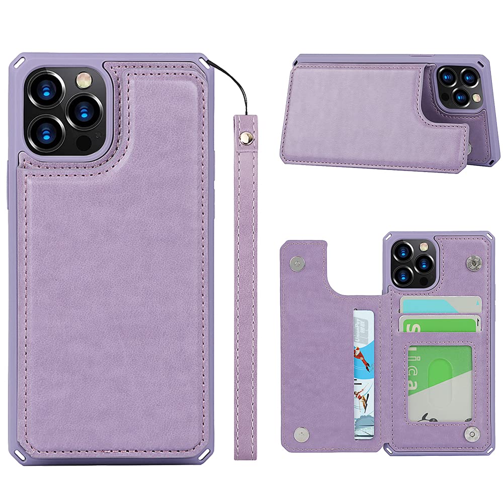 Premium Leather Shockproof Wallet Case for iPhone 12/12 Pro (6.1
