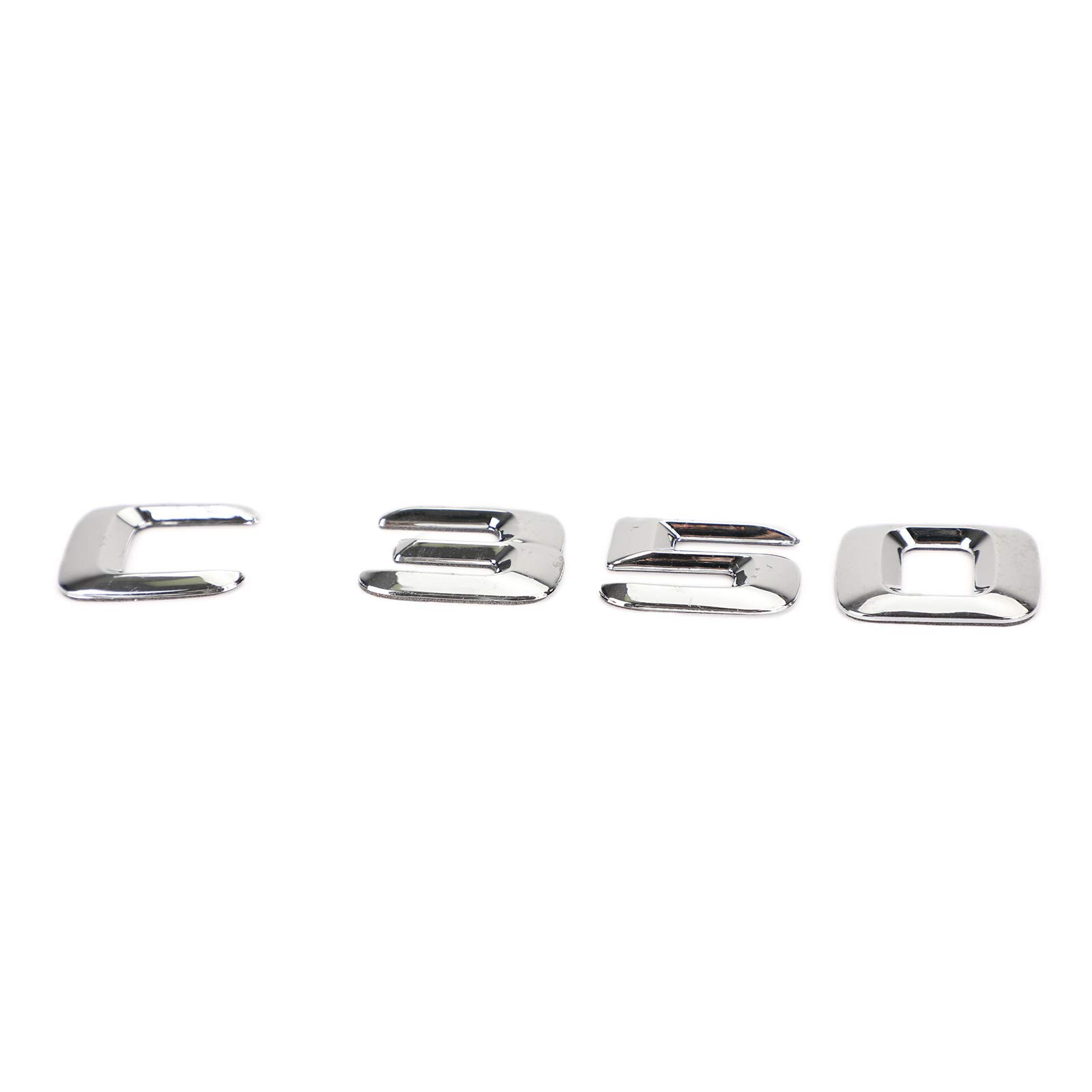 Chrome Rear Trunk Emblem Badge Nameplate for Mercedes C350 - Custom Letters & Numbers Decal | Car Accessories & Exterior Styling Upgrade