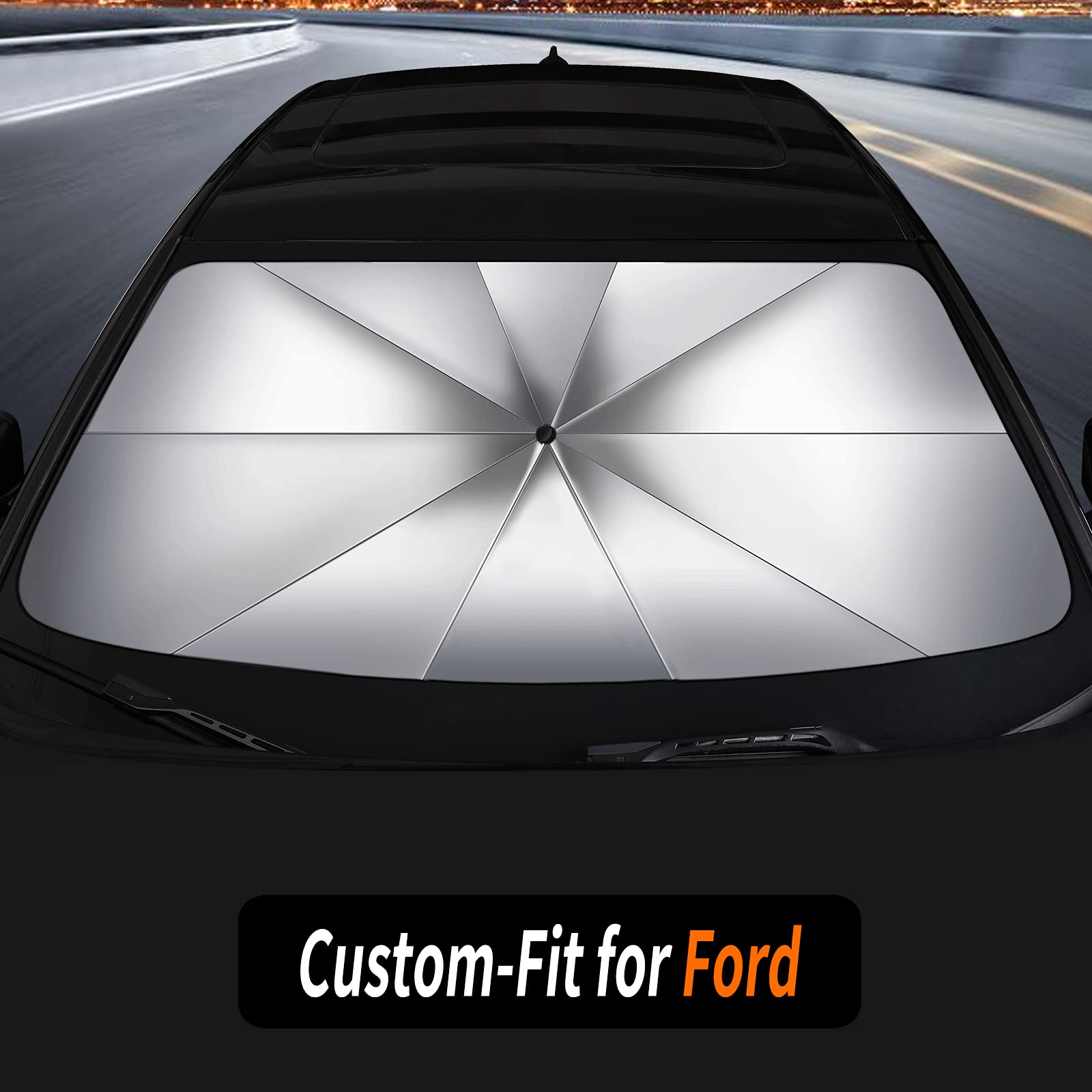 Custom-Fit Sunshade for Ford Expedition - UV & Heat Protection Sun Visor, Foldable Car Sunshade Umbrella - Perfect for Parking, Road Trips & Summer Heat Protection
