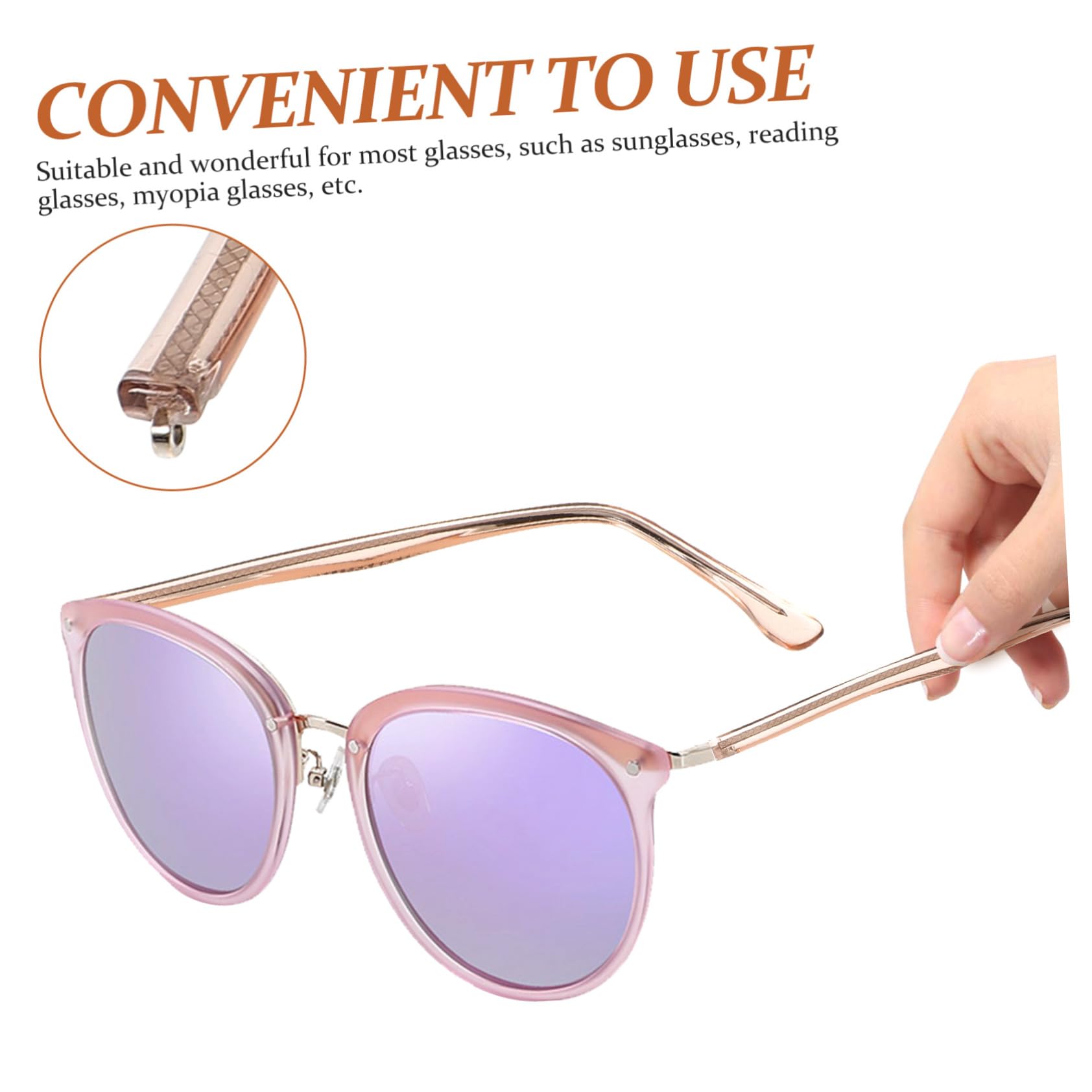 GLEAVI Replacement Sunglasses Temple Arms - 1 Pair Metallic Sunglass Repair Parts for Eyeglass Frame Fix, Perfect for DIY Glasses Repair at Home or Office