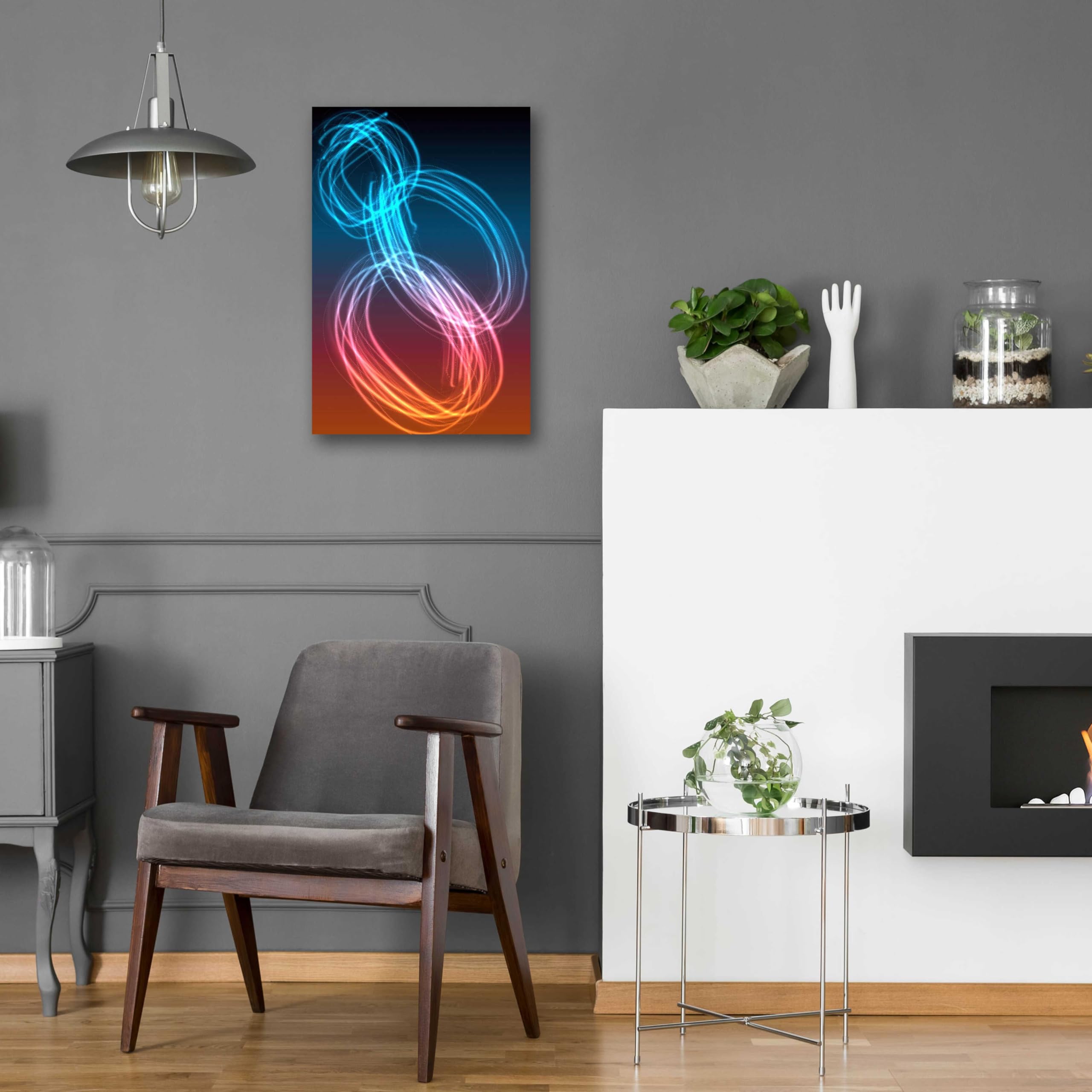 Irena Orlov Mysterious Light 24 - Modern Acrylic Glass Wall Art Painting 16x24 Inches - Perfect for Living Room, Bedroom & Office Decor