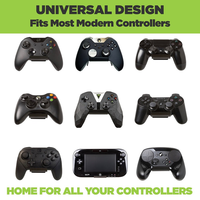 HIDEit 4P PlayStation 4 Pro (PS4 Pro) Vertical Wall Mount Bracket - Black Controller Bundle - Space Saving Gaming Setup for Bedroom, Living Room & Game Room
